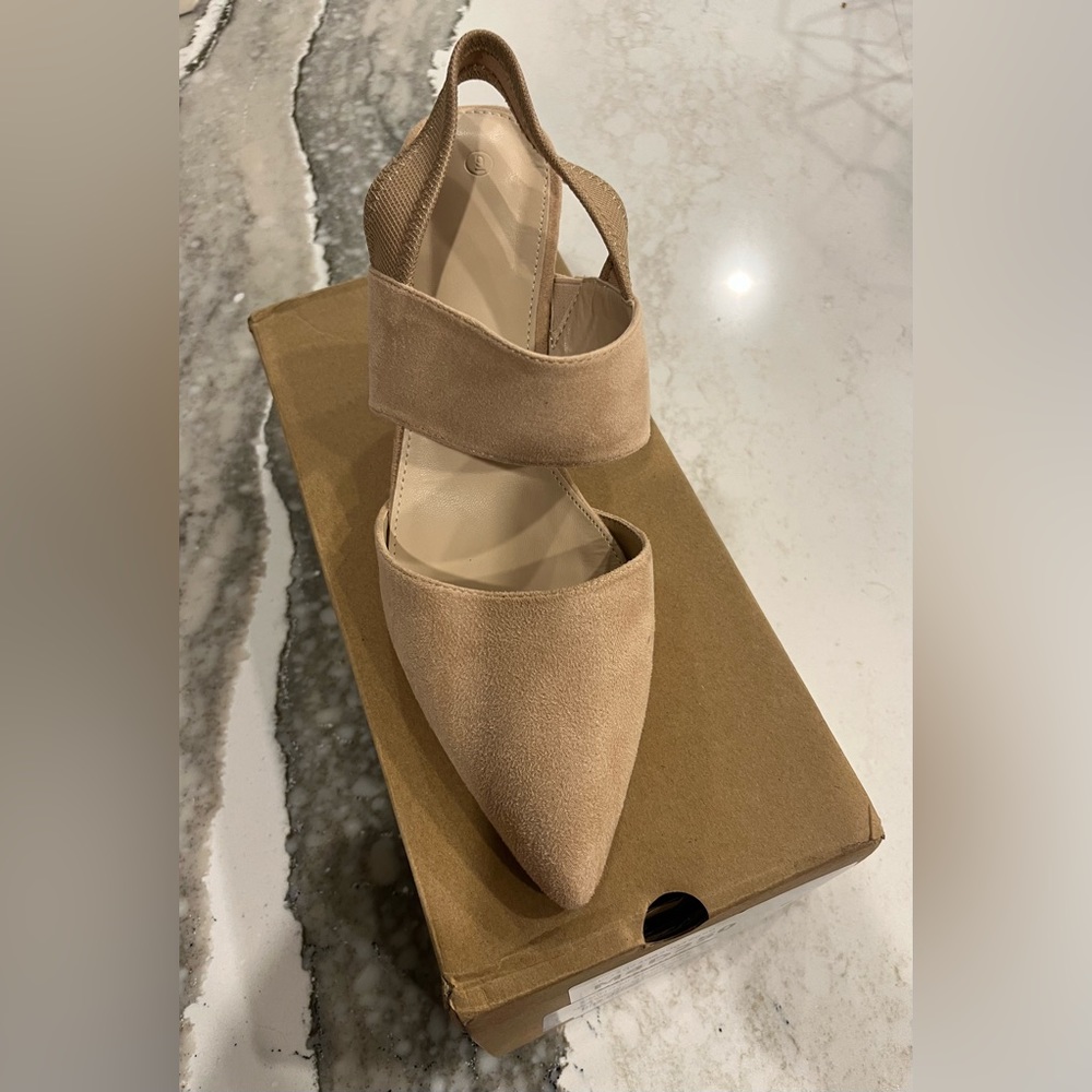 NEW faux suede heels